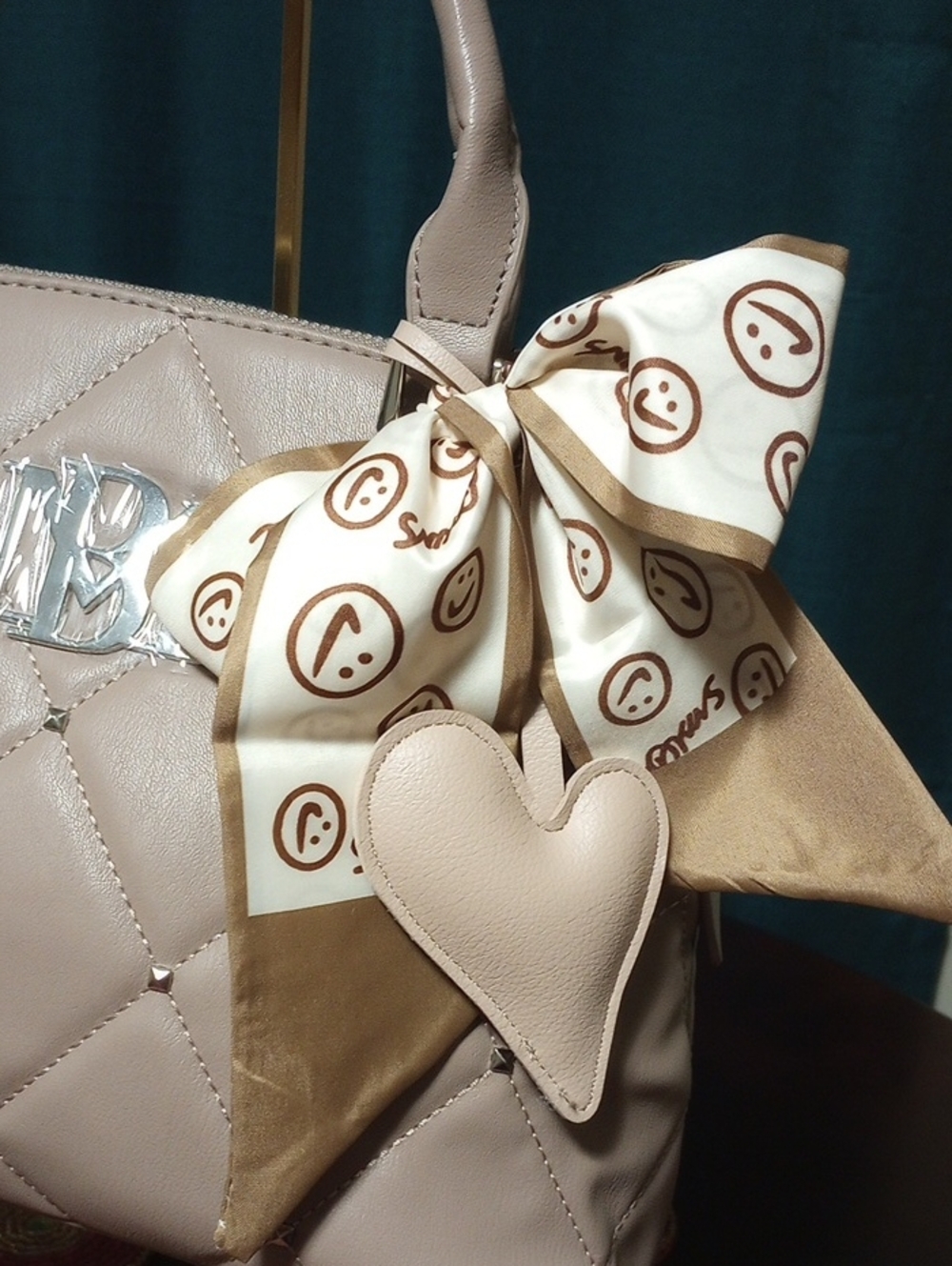 Quilted Dome Satchel w/Crossbody Strap - Picture 5 of 16